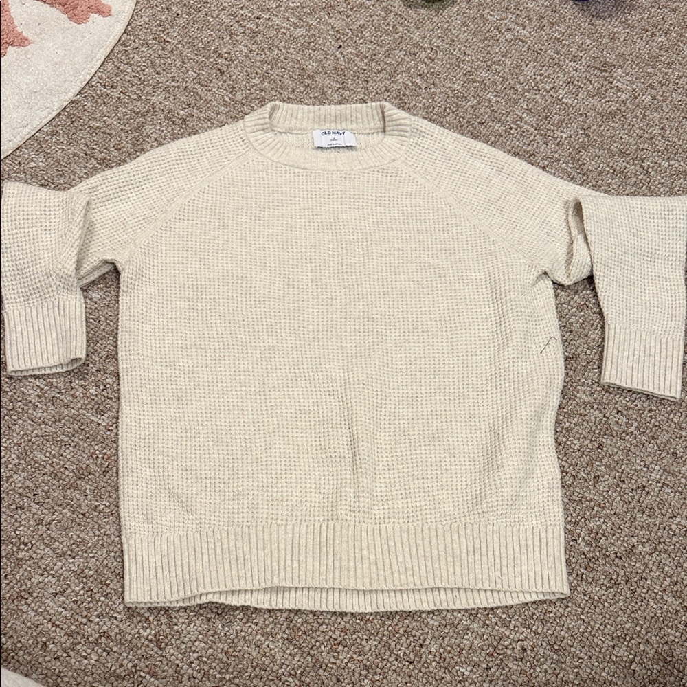 Old Navy Women's Beige Crew Neck Sweater